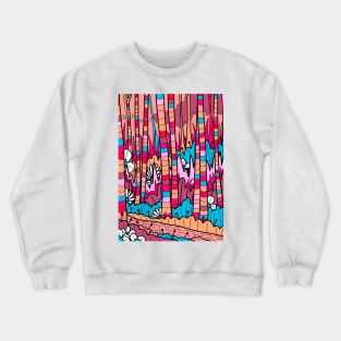 The Red And Blue Forest Crewneck Sweatshirt